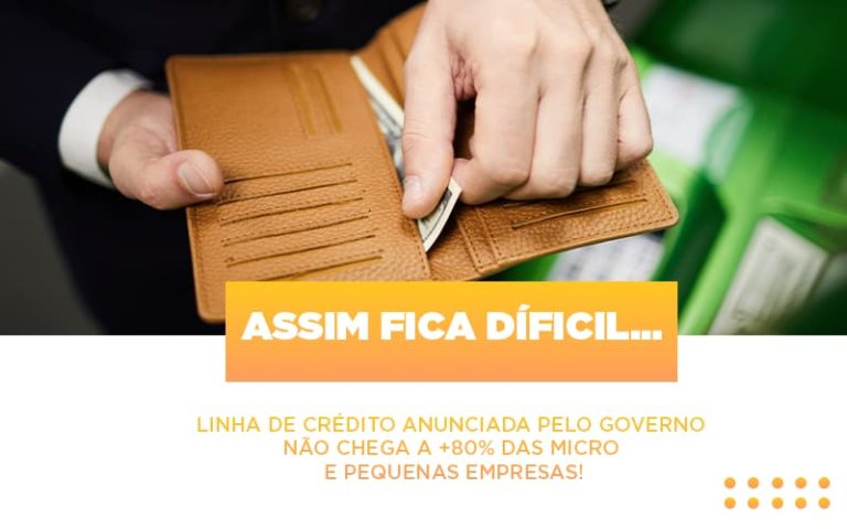 Assim Fica Díficil… Linha De Crédito Anunciada Pelo Governo Não Chega A +80% Das Micro E Pequenas Empresas! - Plima Contabilidade